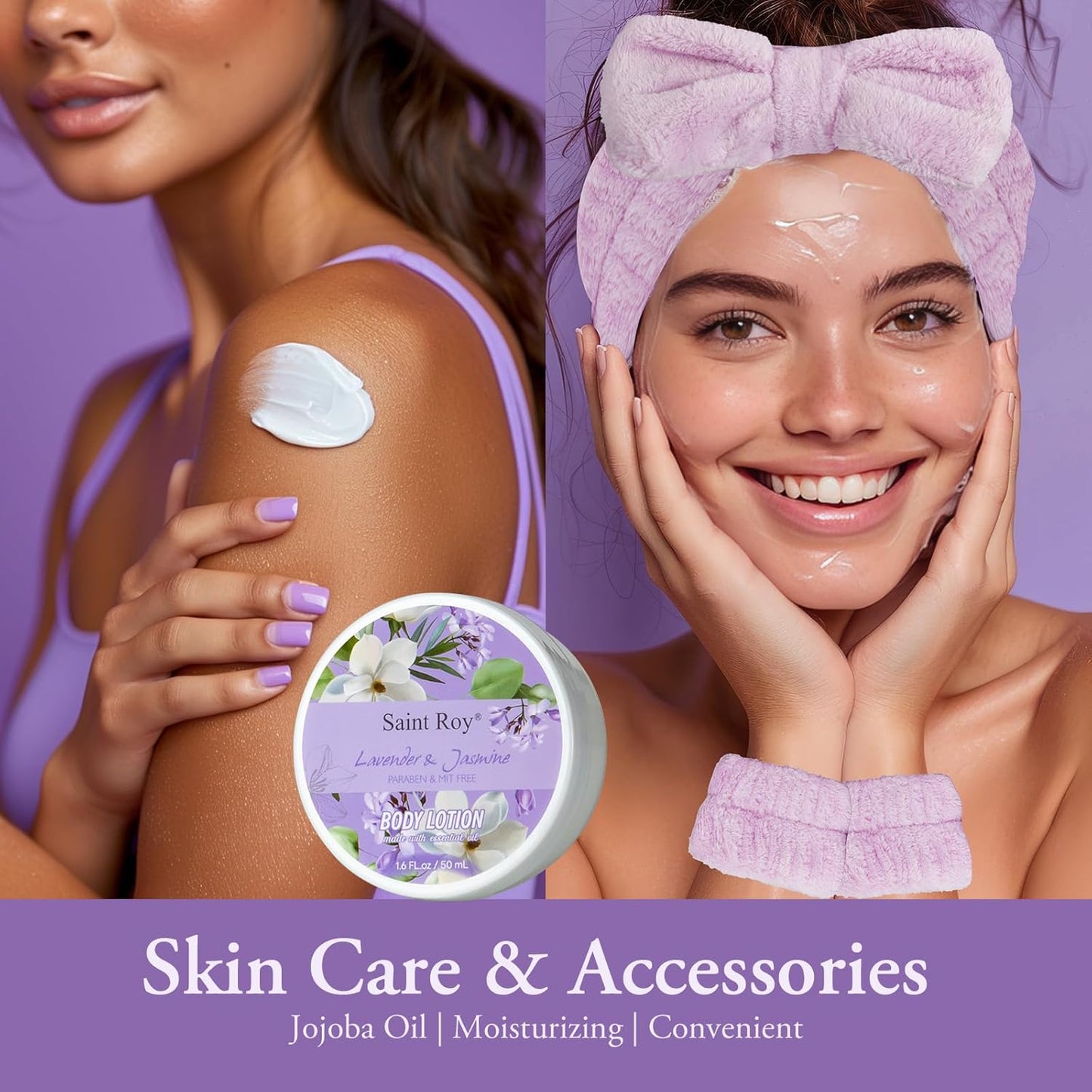 13Pcs Bath and Body Gift Basket Set, Christmas Gifts for Women, Lavender Jasmine Spa Gift Basket for Mother Gift, Bath Gift Set for Mom, Spa Gift Basket, Spa Gift Baskets, Birthday Gifts for Girls